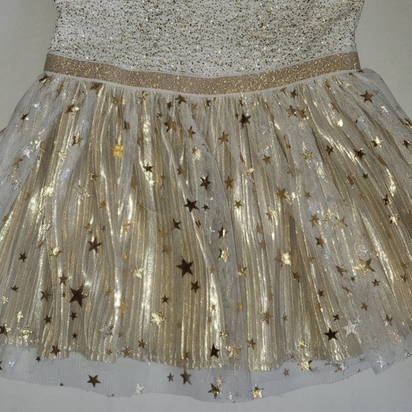 Childrens Place. Girls Metallic Stars Tutu Dress - Picture 4 of 8